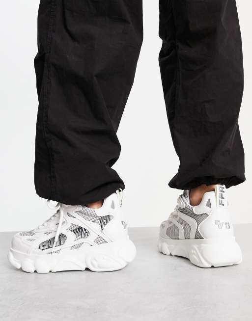 Buffalo Cloud Grid platform trainers in white | ASOS