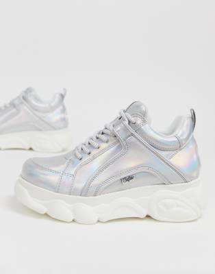 puma argenté plateforme