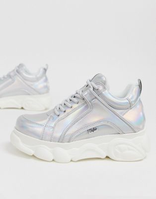 silver chunky sneakers