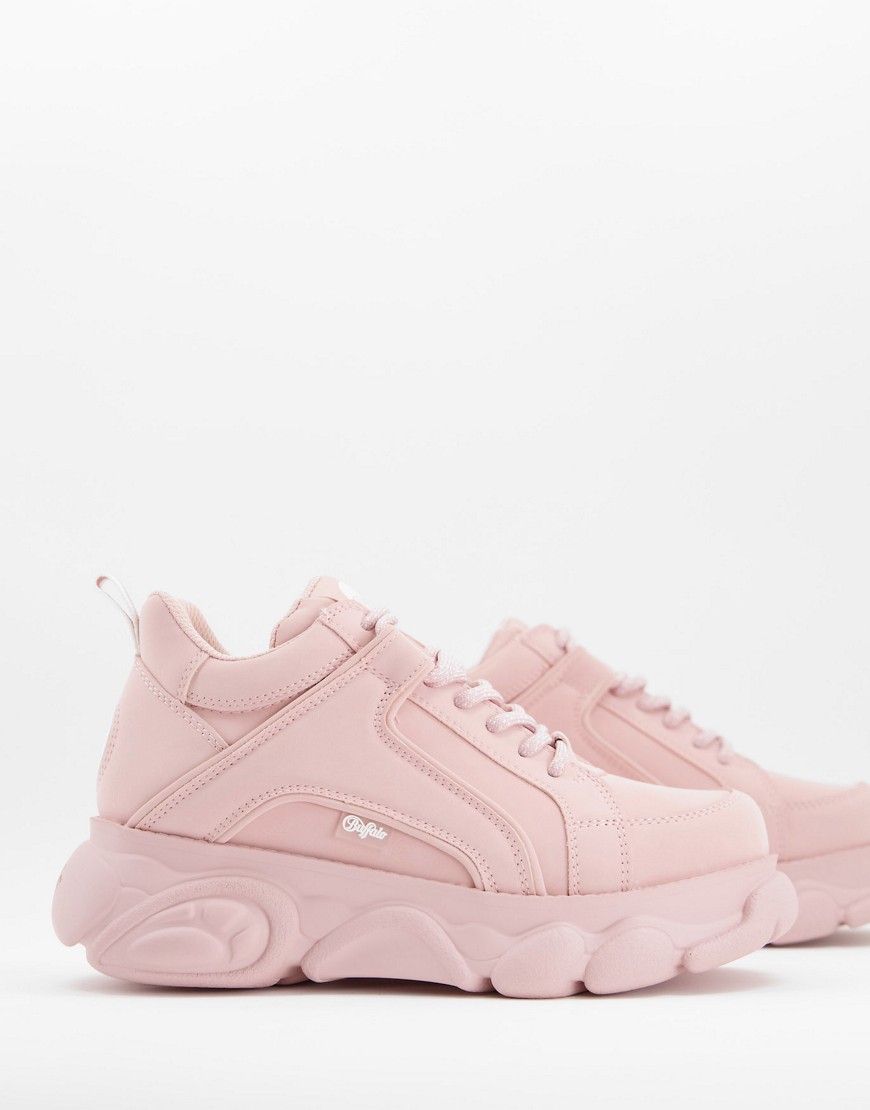 Buffalo - Corin - Sneakers basse rosa con plateau
