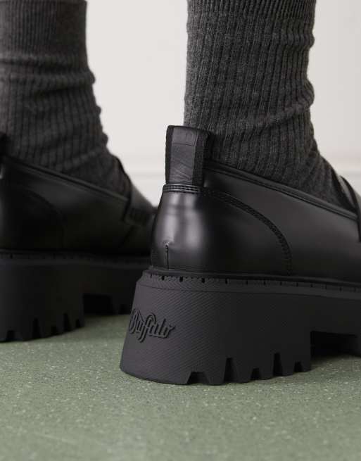 Buffalo – Czarne loafersy, 3 z 4