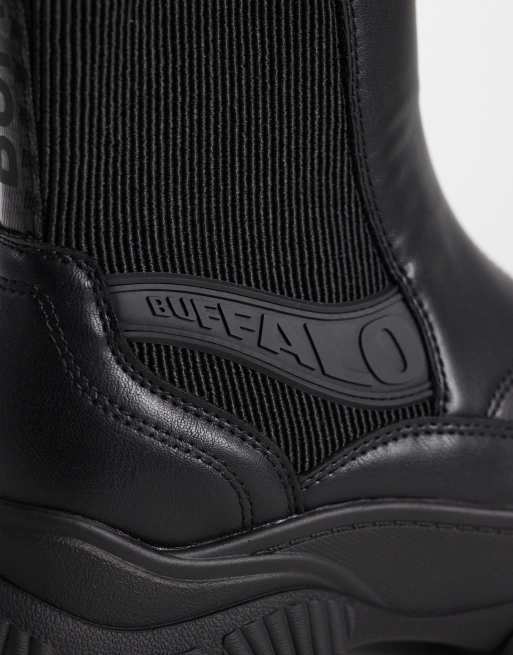 Buffalo Doozer Chelsea boots in black, 3 of 4