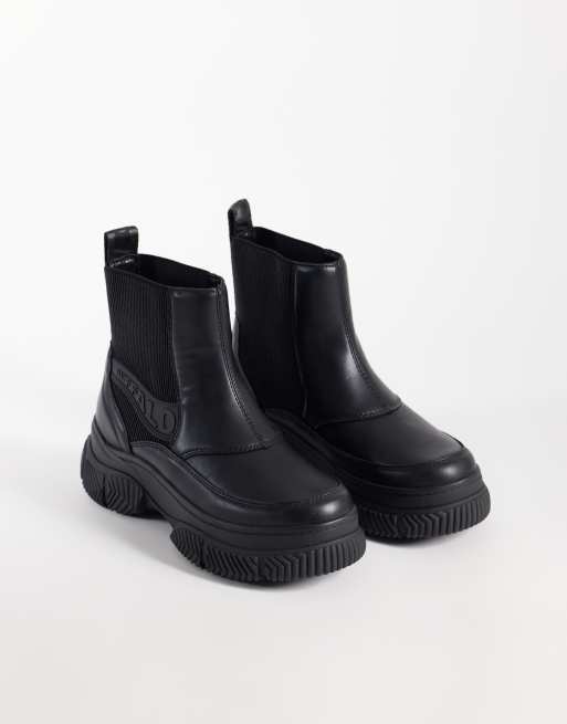 Buffalo Doozer Chelsea boots in black, 4 of 4