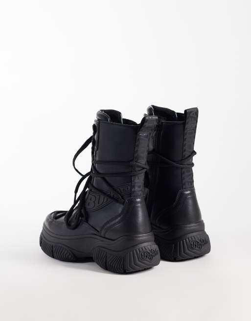 Buffalo Doozer double lace boots in black, 3 of 4