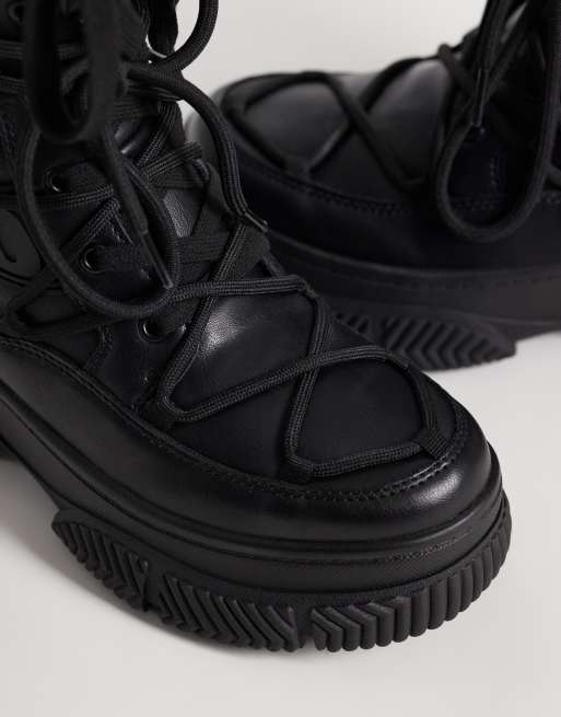 Buffalo Doozer double lace boots in black, 4 of 4