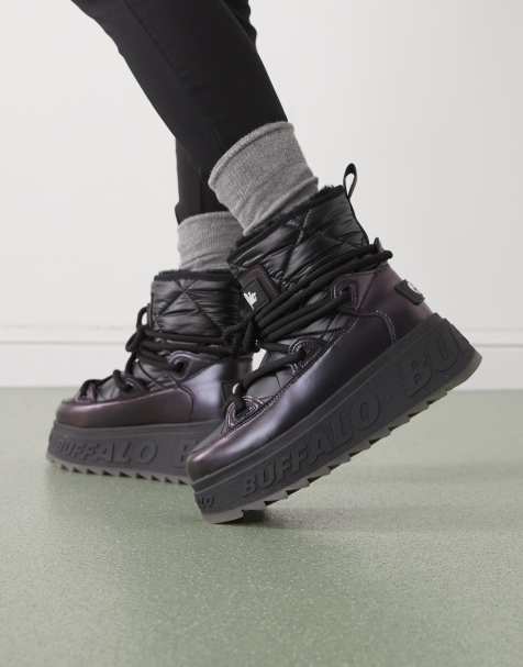 Buffalo Eliza snow boot in black - view 1