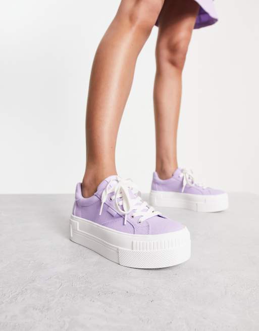 Buffalo - Flatform-sneakers i lilla 