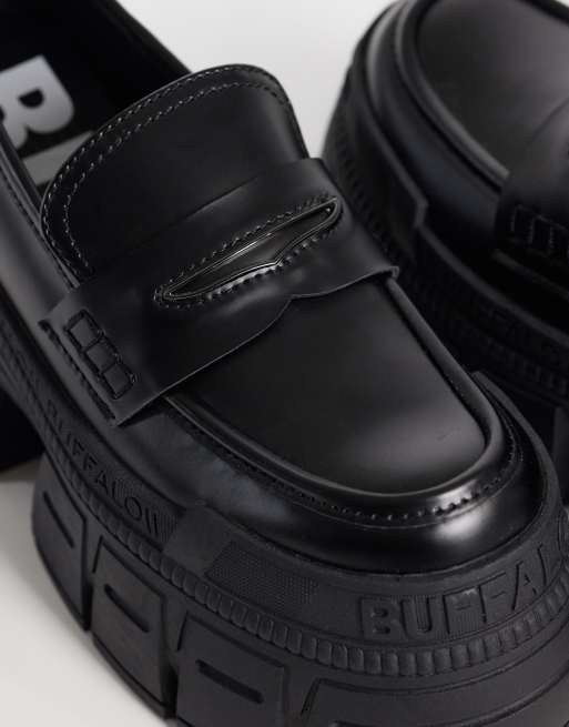Buffalo Gosper platform loafers in black, 2 of 4
