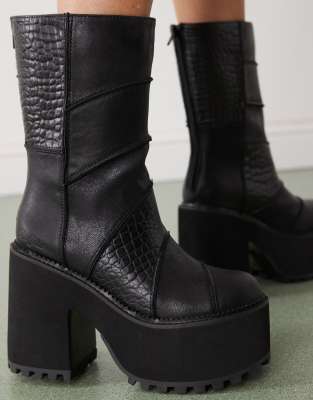 Buffalo Killah Patch Boots In Black