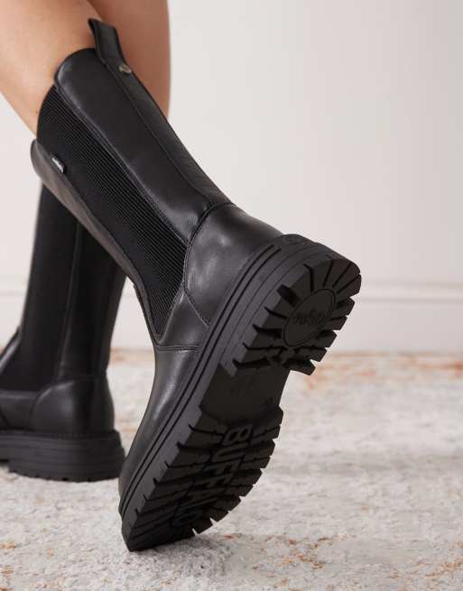 Buffalo Lennox Chelsea high boots in black, 2 of 4