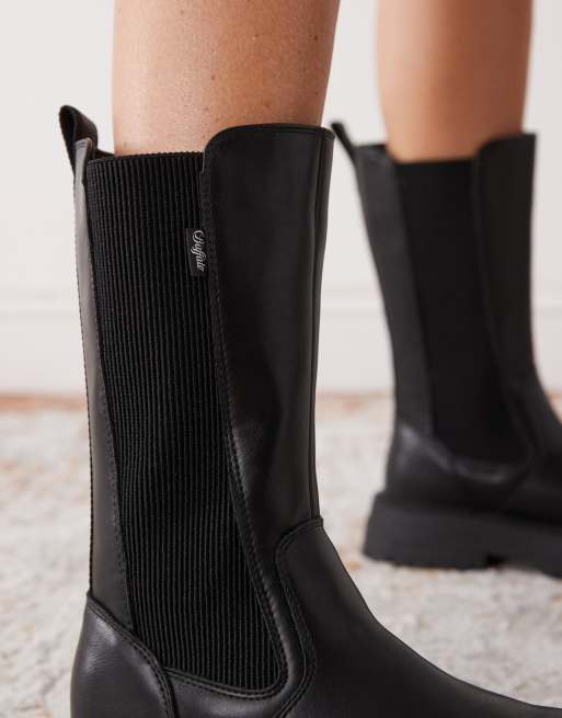 Buffalo Lennox Chelsea high boots in black, 3 of 4