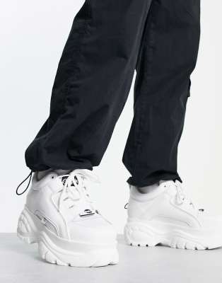 Buffalo London classic chunky sole trainers in white | ASOS