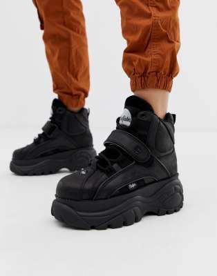 black platform sneakers