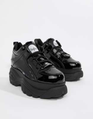 buffalo classic low white patent leather