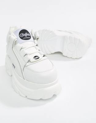 white platform chunky sneakers