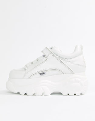 asos white platform trainers