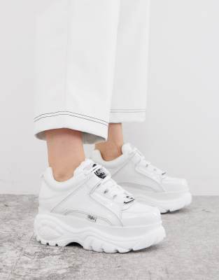 Buffalo London - Sneakers basse classiche in vernice bianca | ASOS