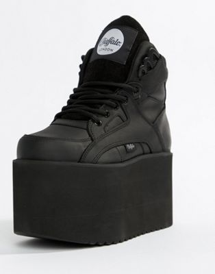 Buffalo London - Sneakers classiche flatform molto alte nere | ASOS