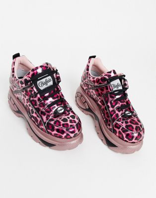 Buffalo London - Sneakers leopardate rosa metallico | ASOS