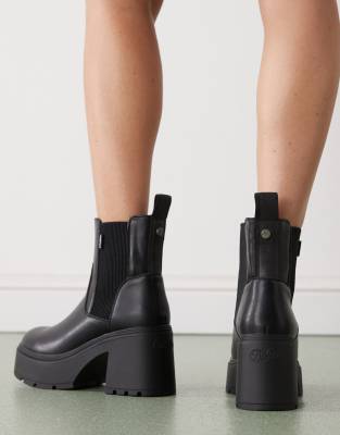 Buffalo Mila Chelsea Boots In Black