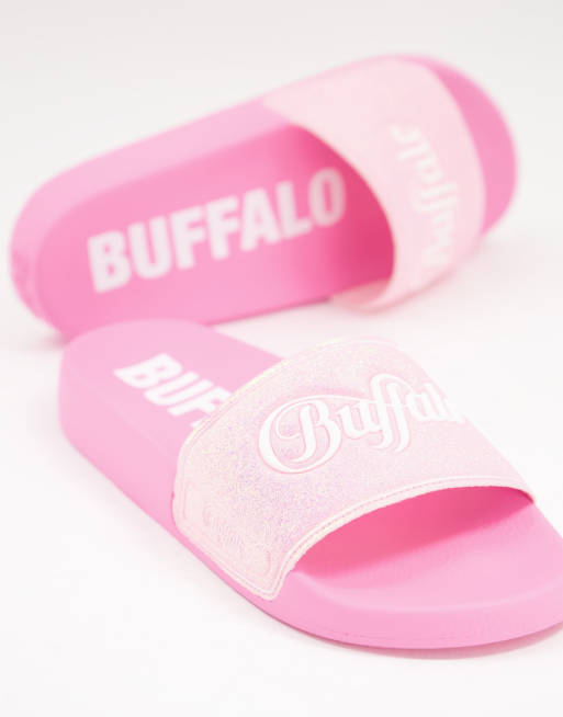 Buffalo - Rio - Veganvriendelijke slippers in roze  