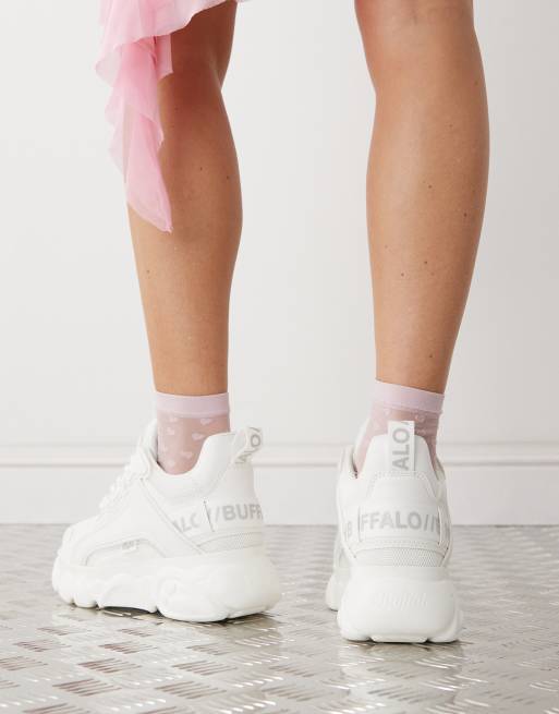 Buffalo sneakers in triple white, 3 of 5