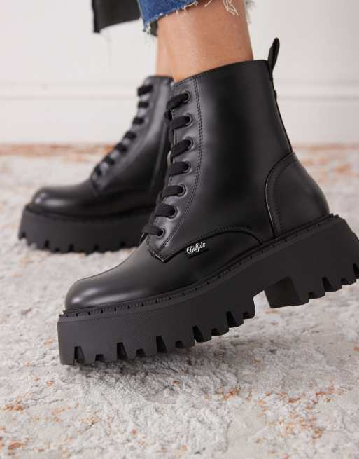 Buffalo – Sznurowane czarne buty, 3 z 4
