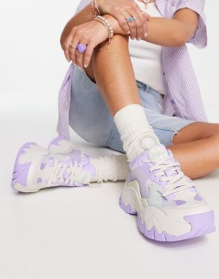 Buffalo Trail One chunky trainers in lilac mint