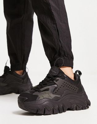 Buffalo Trail One Trainers in black drench