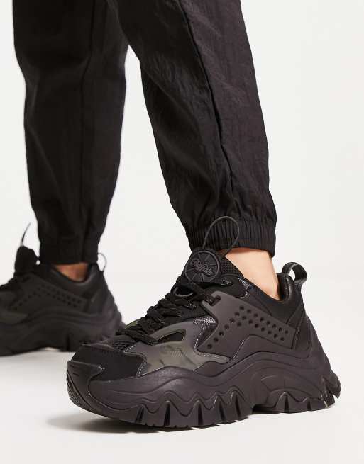 Buffalo Trail One trainers in black drench ASOS