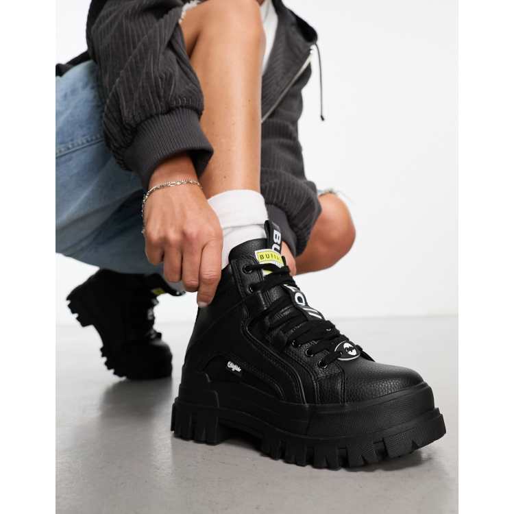 Vegan Aspha flat ankle in black | ASOS