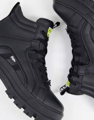 buffalo black aspha mid trainers