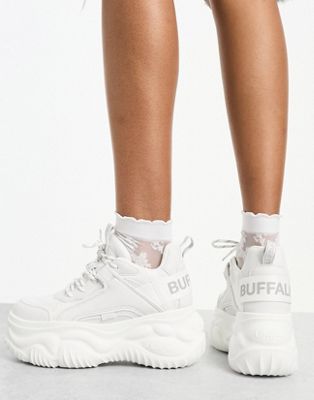 Buffalo vegan chunky trainers in white