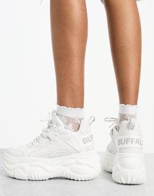 Buffalo vegan chunky trainers in white