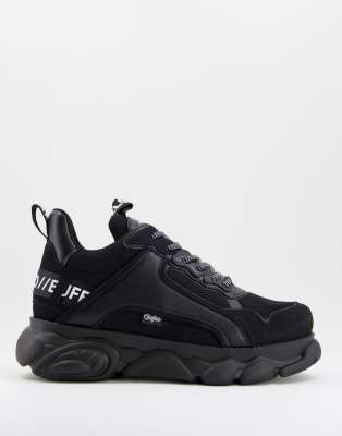 black platform chunky trainers