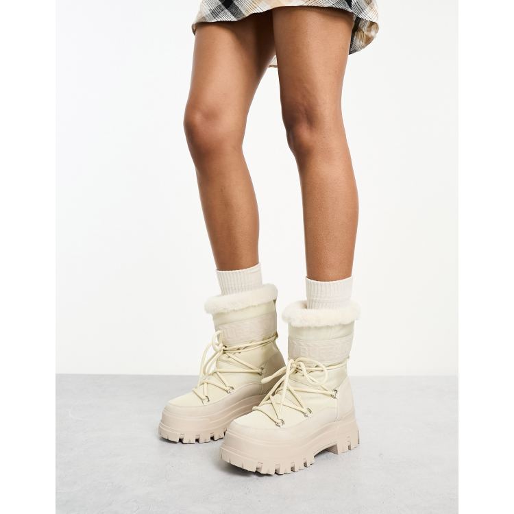 Cream winter clearance boots