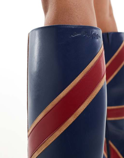 Buffalo X Sinead Gorey - Bottes à motif Union Jack en nubuck végan, 2 de 4