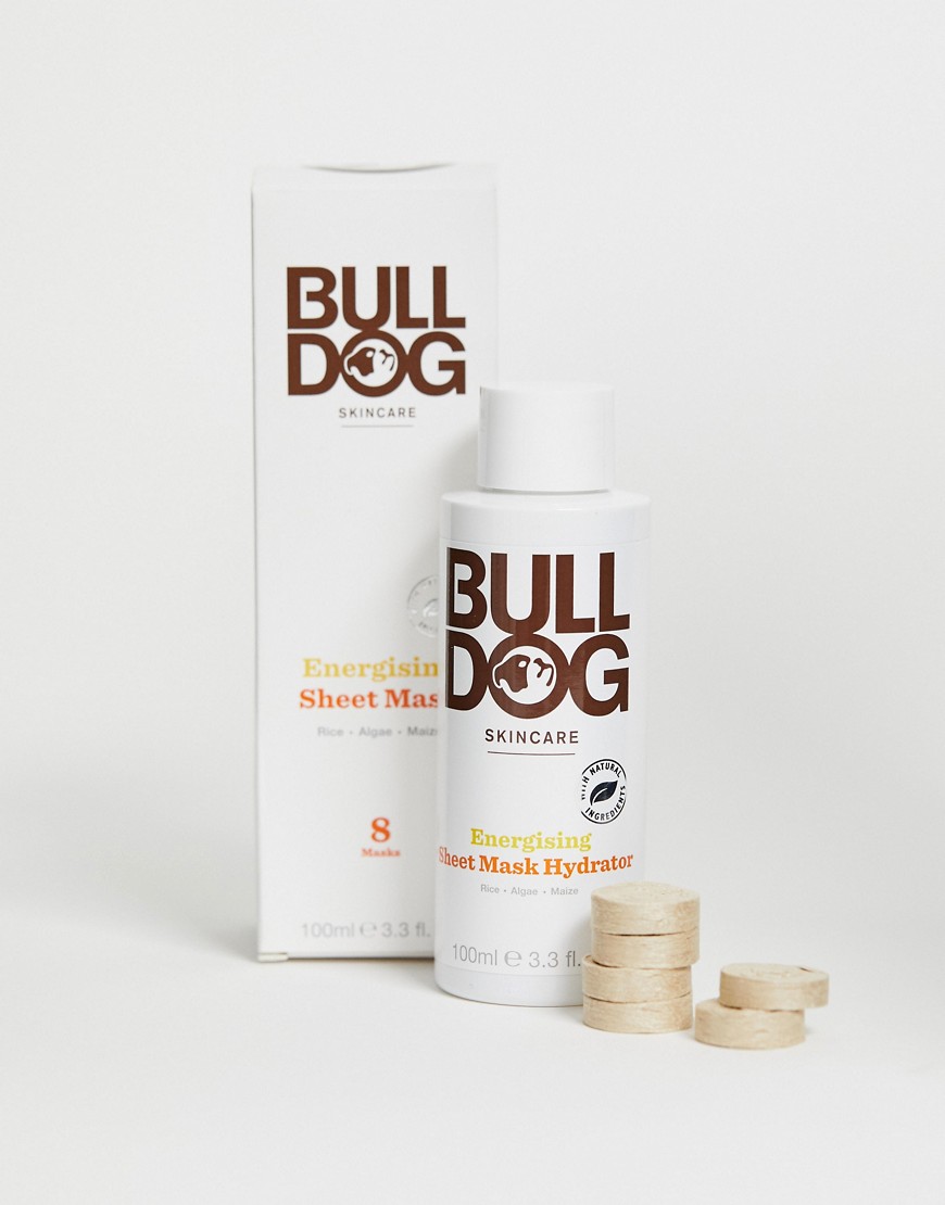 Bulldog – Energising Bamboo Sheet Mask – 8-pack sheet-masker i bambu-Ingen färg