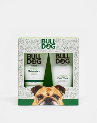 Bulldog Hautpflege Geschenkset Für Männer – Mini Trio Mit Reiniger, Rasiergel & Feuchtigkeitscreme | 100 % Natürliche Inhaltsstoffe, Plastikfreie Verpackung