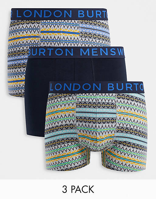 Burton 3 pack mexican multi print trunks