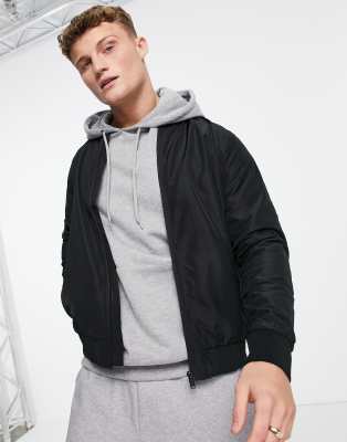 burton black bomber jacket