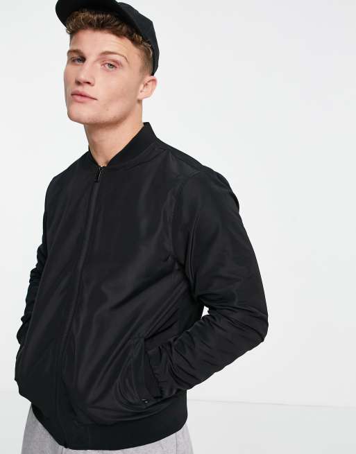 Burton black bomber discount jacket