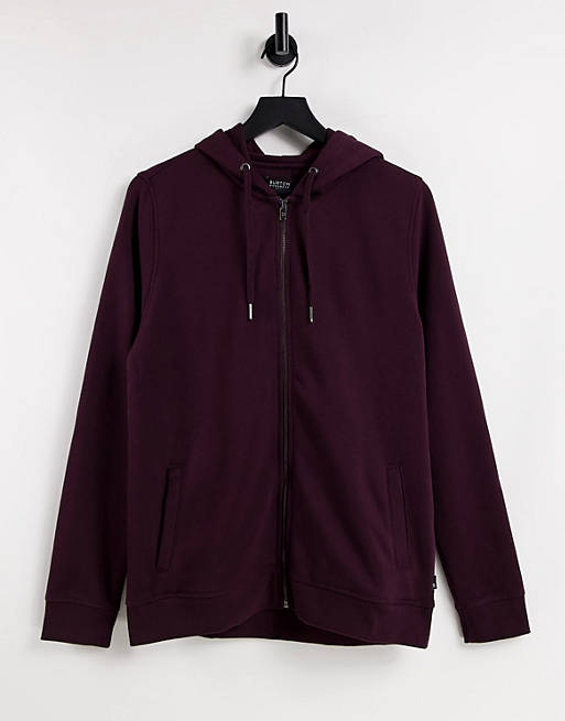 Burton full zip hoodie in burgundy