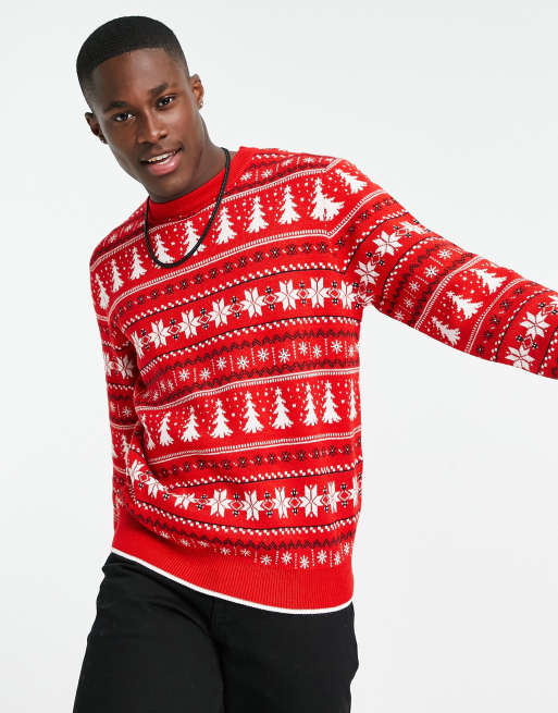 Burton Maglione natalizio rosso ASOS