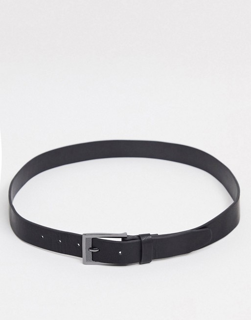 Burton Menswear belt with buckle in black