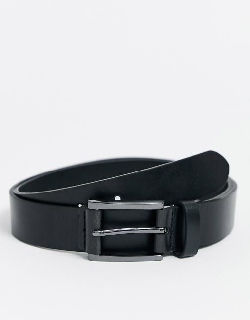 Burton Menswear belt with tab detail in black | ASOS