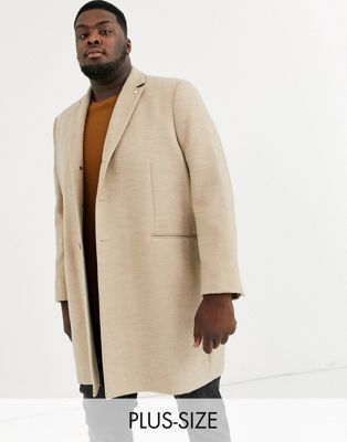 Burton Menswear – Big & Tall – Beige kappa-Gräddvit