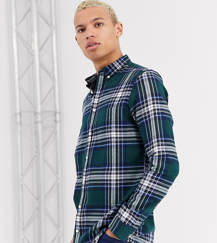 Burton Menswear - Big & Tall - Camicia a quadri zenzero-Giallo