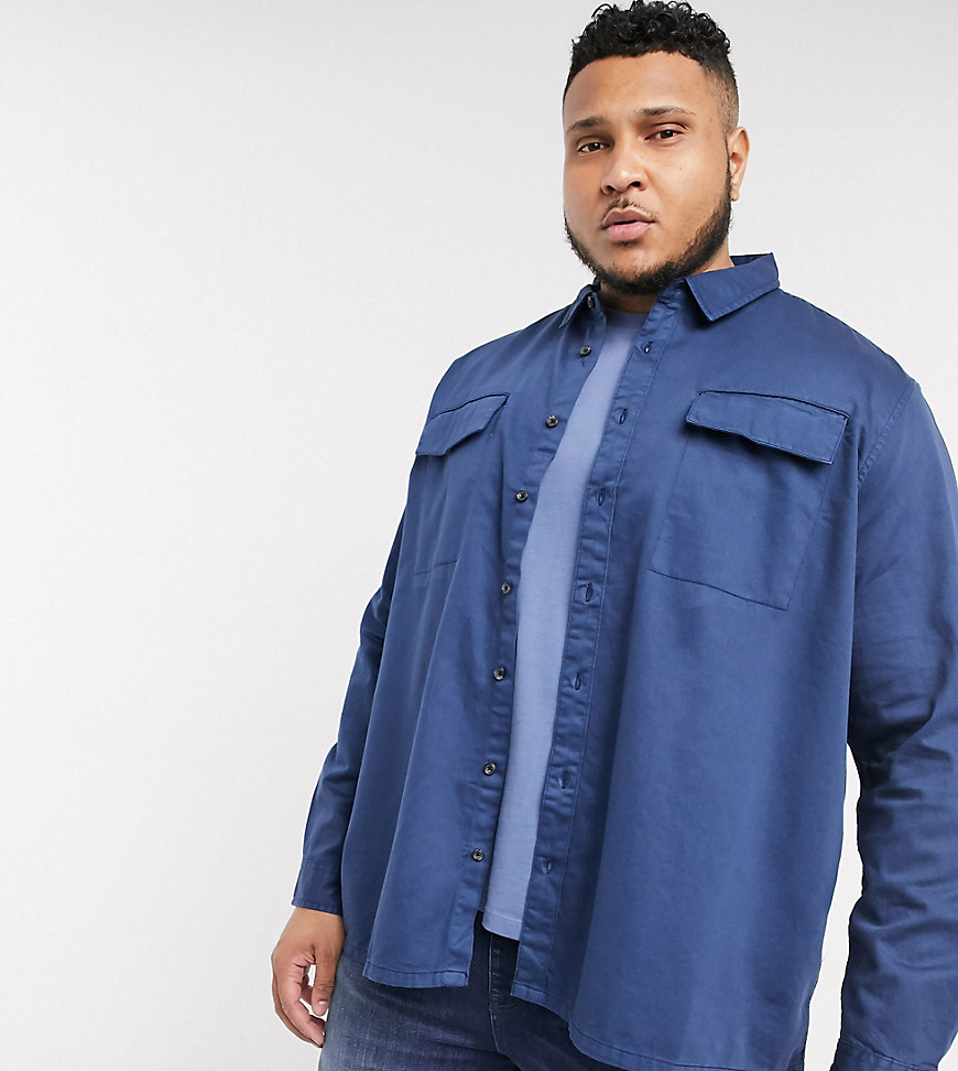 Burton Menswear Big & Tall - Camicia blu