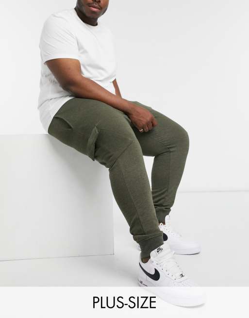 Khaki joggers mens store big and tall